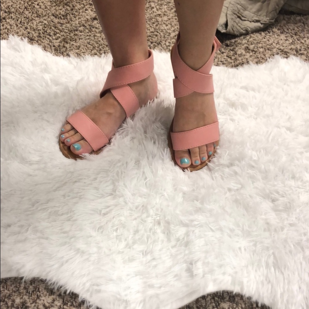 WORN ONCE! City Classified Pink Sandals!